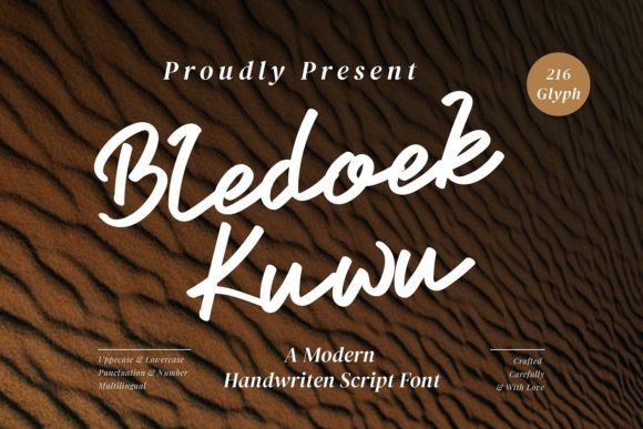 Bledoek Kuwu Font Review: Elevating Web Design with Delicate Script