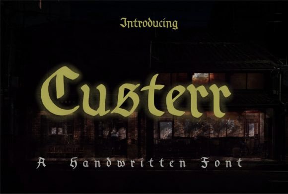Custerr: A Classy Script Font for Editorial Design