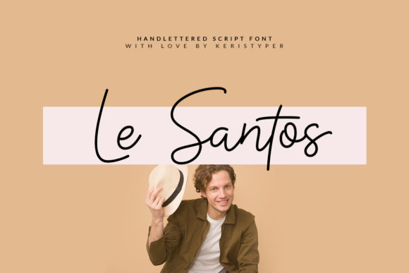 Le Santos Script Font for Editorial Design