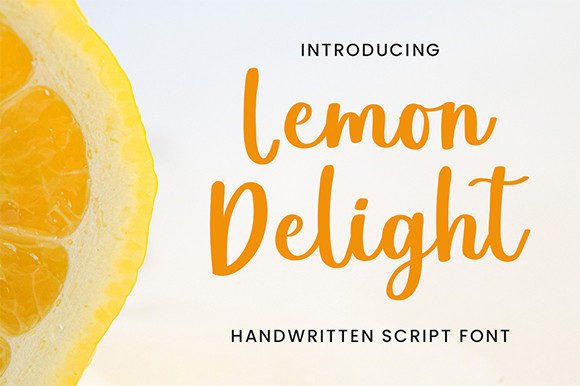Lemon Delight: A Refined Script Typeface for Editorial Design