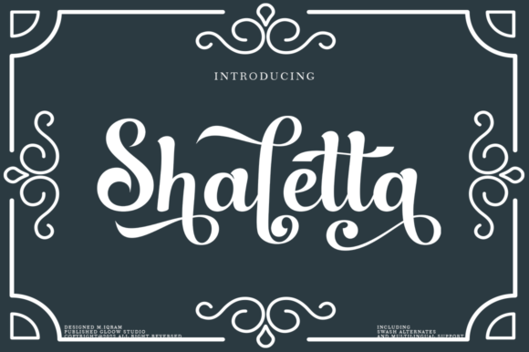 Shaletta: A Classic Script Font for Editorial Design