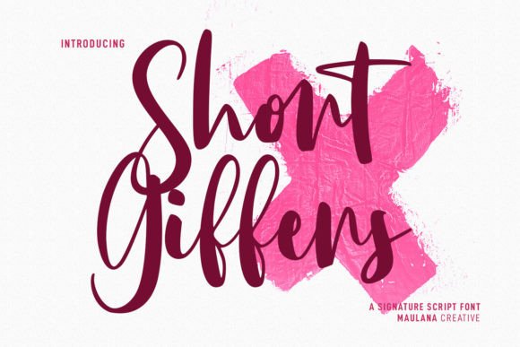 Short Giffers: A Casual Script Font for Editorial Design