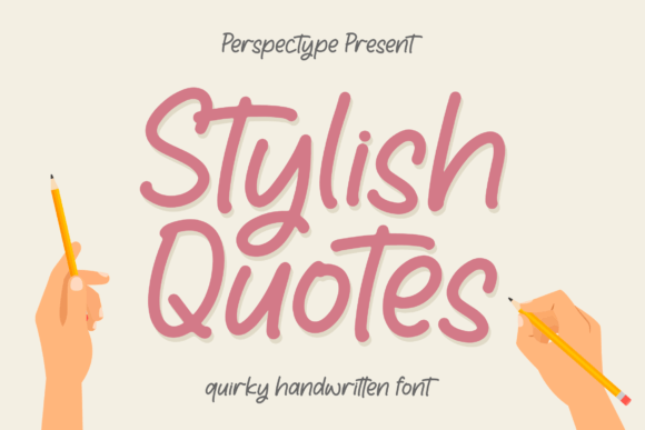 Stylish Quotes: A Quirky Handwritten Font for Branding